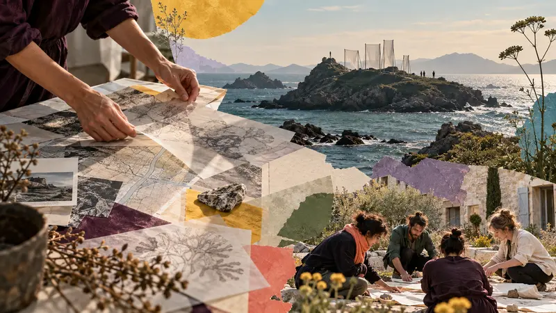 Artists mapping new cultural routes between a studio, an island and a shared workshop