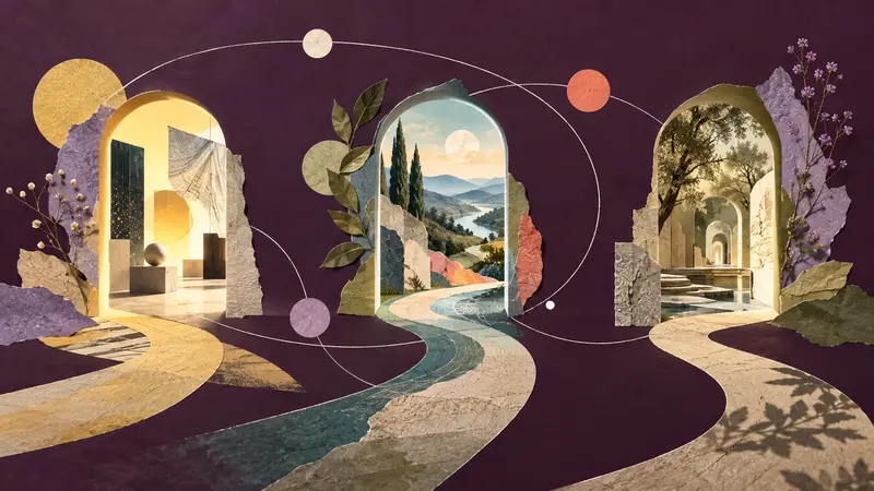 Three abstract routes opening toward new cultural opportunities